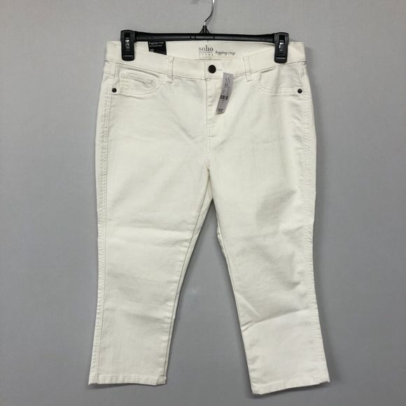 NWT New York & Co. Women Legging Crop Jeans Size 12 White Denim B187 -20 - Picture 1 of 13